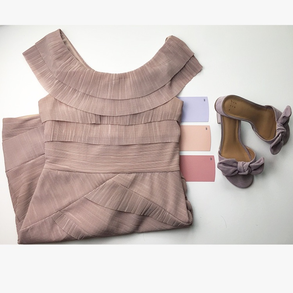 Off the Shoulder Layered Maggy London Dress